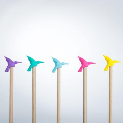 Mustard - Set gummen voor potlood - 20 stuks - vogels