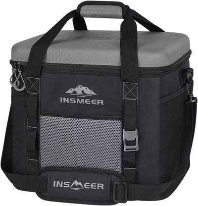 SnelShoppen - Grote Kühltasche 40L - Faltbare Isoliertasche voor 60 Dosen - Waterproof Kühlbox voor Camping, Picknick, Strand, Feest - Duurzaam EVA Ma