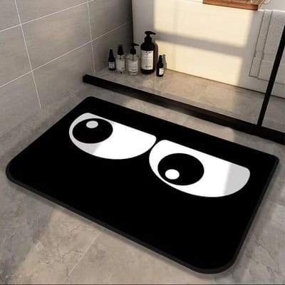 Cartoon Uitdrukking Diatomeeënaarde Vloermat Badkamer Badkamerdeur Waterabsorptie Antislipmat Huishouden Sneldrogend Gemakkelijk te onderhouden Vloermat 40 * 60cm