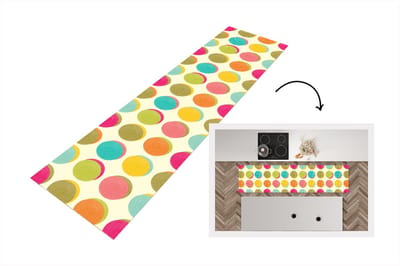 Keukenloper - Loper keuken - Retro - Bohemian - Patroon - Stippen - 200x50 cm - Keukenloper vinyl