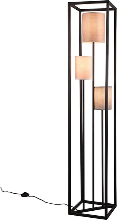 Trio Ross - Vloerlamp - Wit;Zwart
