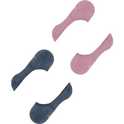 Burlington Everyday 2-Pack onzichtbar eenkleurig katoen multipack footies dames roze - maat 35-36