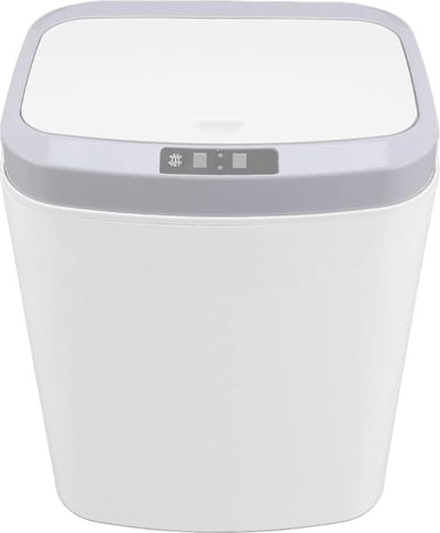 Prullenbak 16L Automatische Elektrische Intelligente Inductie Prullenbak voor Keuken Kantoor Thuis - Wit