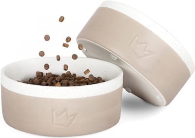 Rudelkönig Hondenvoerbak 2x 900ml – Voerbak Hond Keramiek met antislip noppen - Drinkbak Hond
