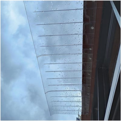 Transparante Luifel - Regenkap Deur - Buitenbescherming - Lichtgewicht Polycarbonaat - 50x280cm - Transparant