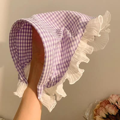 Bandeau triangulaire en dentelle pour cheveux, foulard carré, turban, bandeau, bandana, accessoires pour cheveux pour femmes violet
