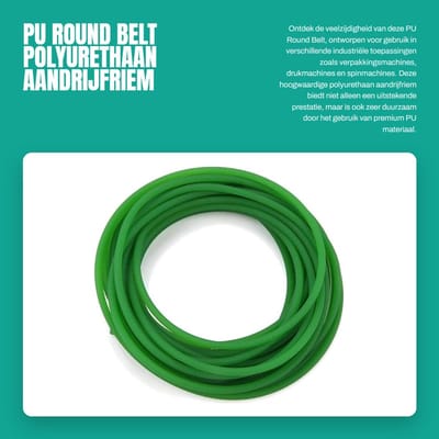 Dailygoods- Rondriem Hoogwaardige PU - Aandrijfriem - Polyurethaan - Weerstand - Eenvoudig te installeren - Lange levensduur