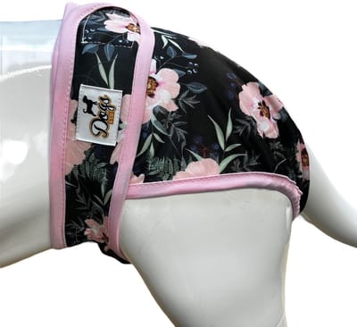 Dogs&Co® Honden Loopsheidbroekje FLOWER Maat M - Katoen & Mesh - Stretchy met Klittenband