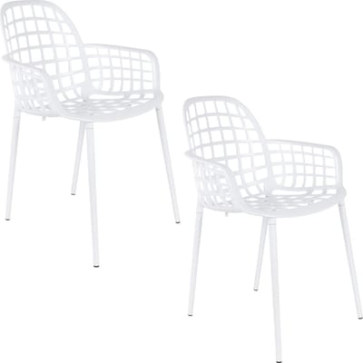 Zuiver Albert Kuip Tuin Armstoel Wit - Set van 2