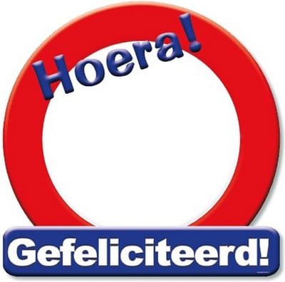 Paperdreams Hulde stopbord blanco - rond - 50 x 50 cm - karton - zelf beschrijven - feestartikelen verjaardag