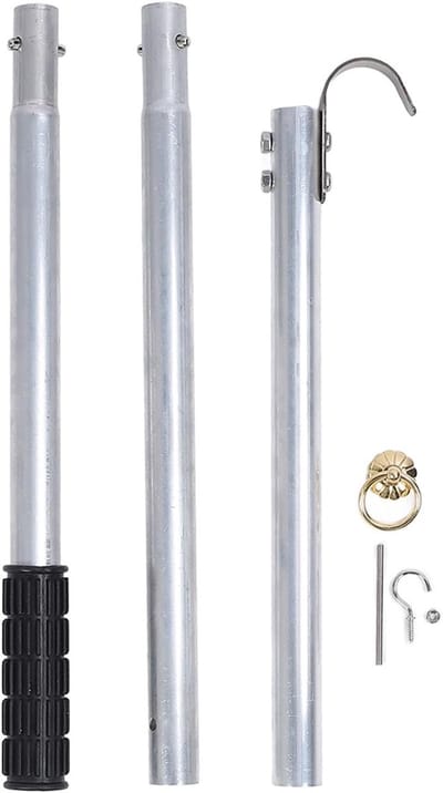 Zolderluik Trekker - Ladder Verbindingsset - Veilige Toegang - Inclusief Opberg Haken - 42cm Lengte - Metaal