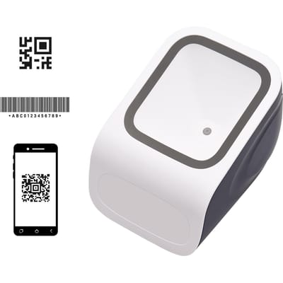 1D 2D QR Desktop Barcode Scanner Platform Handsfree USB Bekabelde Barcodelezer Scanner Plug&Play wit
