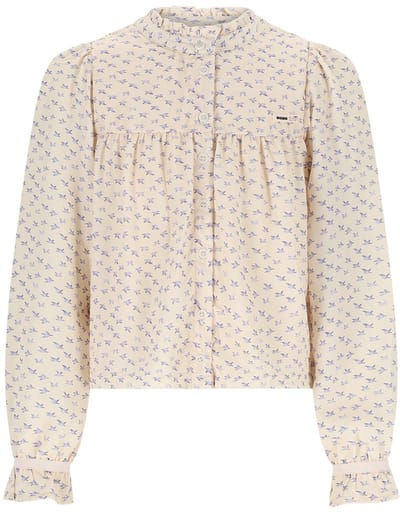 NONO - Tekla AOP Bird Blouse - Pearled Ivory - Maat 104