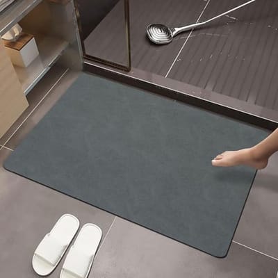 Sneldrogende Absorberende Badmat met Antislip Rubberbodem - Marineblauw
