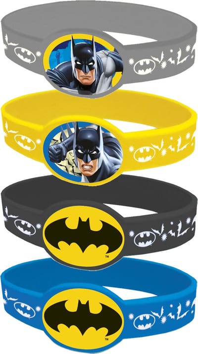 UNIQUE - 4 elastische Batman armbanden