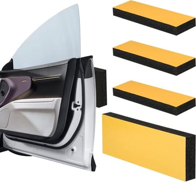 4 stuks zelfklevende deurrandbescherming voor autodeuren - ideaal voor garages en carports - bescherming tegen krassen - schuimrubber - 30 x 10 cm