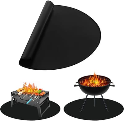 Dailygoods- Grillmat Hoge Temperatuurbestendigheid - Opvouwbare Grillmat - Brandwerende Mat - Terrasgrillmat - Vuurkorf Mat - Eenvoudig te Reinigen - Barbecue Mat