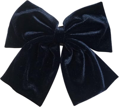 Elegante Haarspeld met Fluwelen Strik voor Vrouwen - Haaraccessoires voor Feest, Bruiloft en Make-up in Zwart