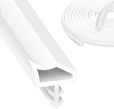 Deurafdichting Tochtstrip - Kozijnafdichting Afdichting - Tocht Weren - Flexibel TPE Materiaal - 10 Meter Lengte - Wit