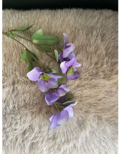 Roos - 5-koppige - lichtpaars - zijden bloemen - 3 stelen - onderhoudsvrij - 46 cm - kunstbloemen