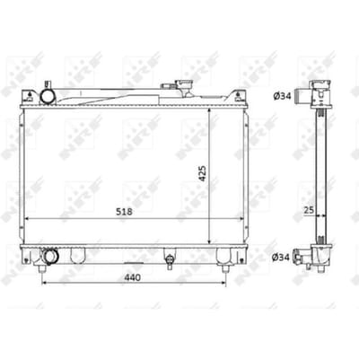 Radiator, motorkoeling NRF 53882