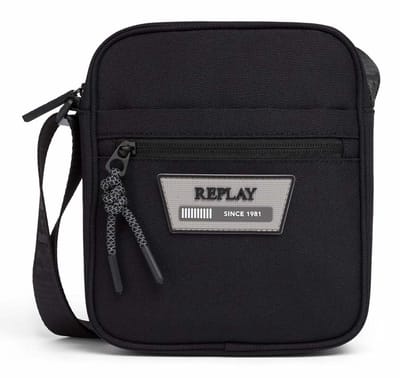 REPLAY schoudertas Reporter Bag Black zwart