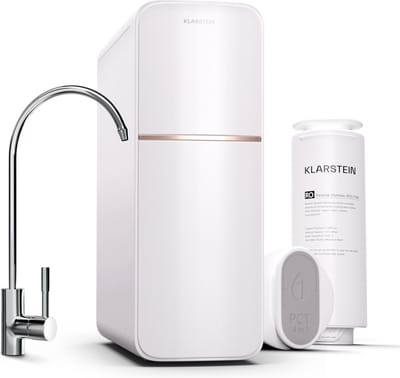 Klarstein Osmose Waterfiltersysteem - 800 Gpd - 3000 Liter - Waterfiltersysteem Voor Drinkwater - 5 Standen Filtratie - 2 Filters - Bereikt 99 -99 % Zuiverheid - Wit