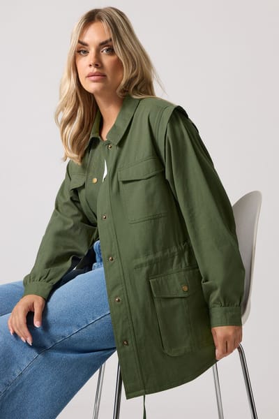 Yours Khaki Groen Carpenter Jacket Size 42