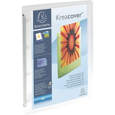 Exacompta Kreacover Ringband Chromaline PP 10/10de met 4 ringen van 30mm - A4 maxi - Kleurloos - 51568E