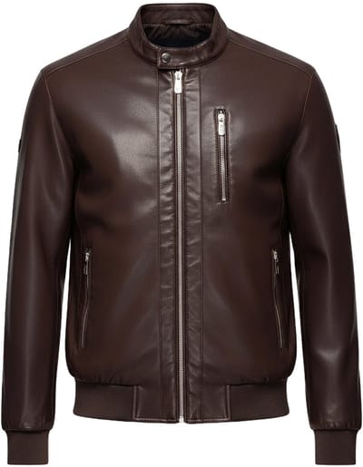 OMBRE Jas - Rits - Effen Donkerbruin S