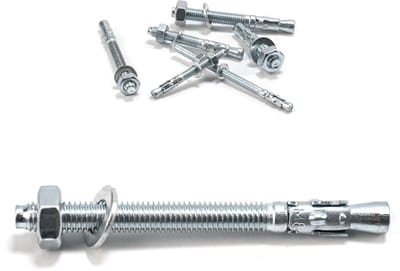 Boutankers M8 - Betonpluggen Set - Zware Bevestiging - 18 Stuks Koolstofstaal - M8 x 90 mm - Zilver