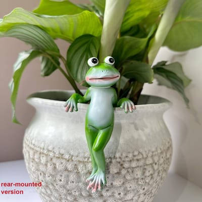 1 pièce Jardinage Cour Ornements Bonsaï Artisanat Décoratif Pot Suspendu Grenouille Mignonne Dessin Animé Décorations en Résine