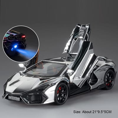 Échelle 1:24 Modèle Réduit Voiture de Sport Countach Lp500S Revuelto Jouet Direction des Roues Avant Modèles de Supercars en Métal Moulé sous Pression Jouets Interactifs