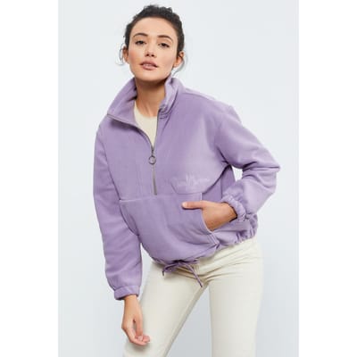 Oversized Half-zip Pluche Sweatshirt