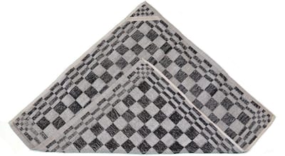 Keukendoek zwart wit geblokt 60x60cm set van 6 stuks 100% katoenen badstof
