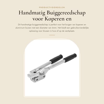Dailygoods- Buizenbuiger Handmatig - Zinklegering Staal - 180 Graden - Voor Koperen/Aluminium Buizen - Lichtgewicht - Handgereedschap - Buiggereedschap