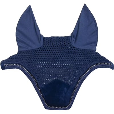 Kentucky Horsewear - Wellington Oornetje - Velvet Pearls - Marine - Voor Paard
