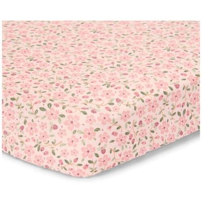 Junior hoeslaken - Roze - Maat Junior - Fairy Garden - Fairy Floral