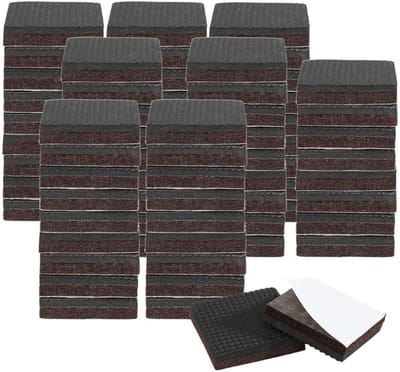 Meubelvilt Pads - Vloerbeschermers - Meubels Beschermen - Zelfklevend Antislip - 7/8 inch Vierkant - Bruin