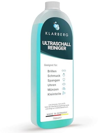 Ultrasoon reinigerconcentraat 750 ml - citrusgeur, huidvriendelijk, ideaal voor brillen, sieraden en horloges