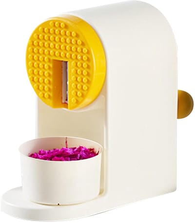 Handmatig ijsscheerapparaat - IJsmachine Sneeuwkegels - Thuis ijs bereiden - Roestvrijstalen snijder - 23.3 x 13.3 x 23.3 cm - Wit