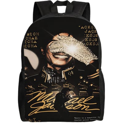 Michael Jackson Koning van de Pop MJ Rugzak Trainingsrugzakken Dames Heren Kleurrijk Groot Middelbare School Tassen Streetwear Rugzak (as the picture,as picture)