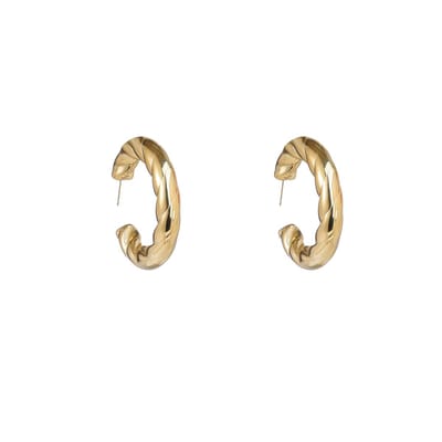 Go Dutch Label Oorringen Chunky Twisted Hoop Goud