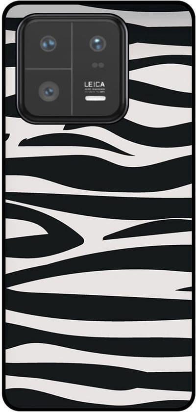 Smartphonica Telefoonhoesje Geschikt voor Xiaomi 13 Pro met zebra opdruk - TPU backcover case zebra design - Zwart Wit geschikt voor Xiaomi 13 Pro