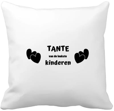 Akyol - tante van de leukste kinderen Kussen hoes - Tante - de leukste tante - verjaardag - cadeau voor tante - kado - geschenk - 40 bij 40 cm