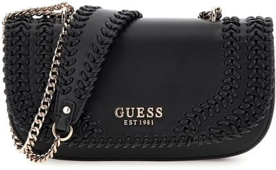 GUESS Schoudertas Tatum Convertible Xbody Flap Bag Black Zwart
