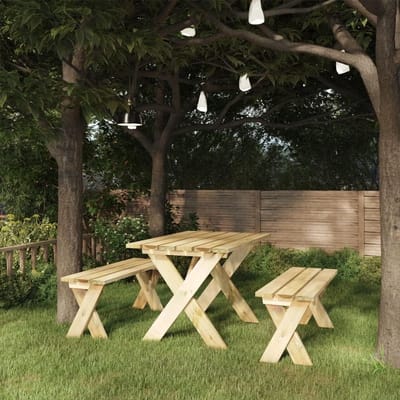 Tuinbank Hout - Zitbank Buiten - Ontspannen Buiten - Geïmpregneerd Grenenhout - 110 cm - Bruin
