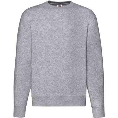 Fruit of the Loom Heren Premium Heather Inzet Sweatshirt (Grijs)