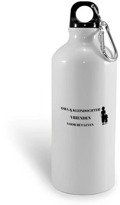 Hacebo® - oma en kleindochter vrienden voor het leven waterfles - Vriend - oma/kleindochter - oma cadeautjes - cadeau - kado - geschenk - kleindochter verjaardag - kleindochter artikelen - water fles - 400ML