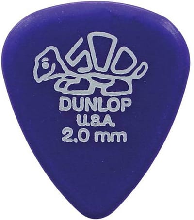 Dunlop 41-R-200 2.00 Mm Paars Delrin 500 Kunststof Plectra 72-Pack Voor Gitaristen